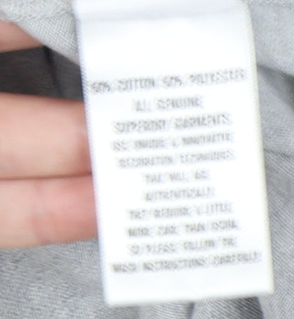 Superdry Men’s Grey Logo T-Shirt, Size S, Crew Neck