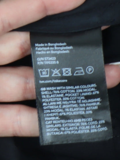 H&M Men's Black Corduroy Slim Trousers Size 30