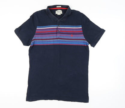 Original Penguin Men's Blue Striped XLT Polo Shirt