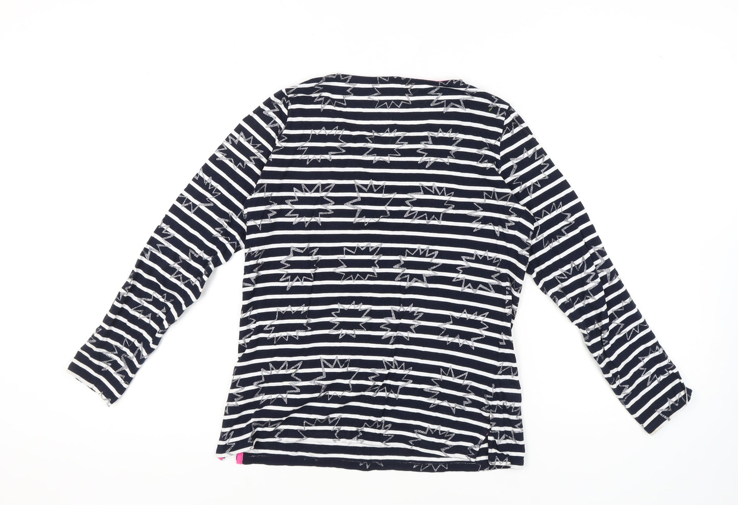 Boden Women's Blue Striped Long Sleeve T-Shirt Size 12