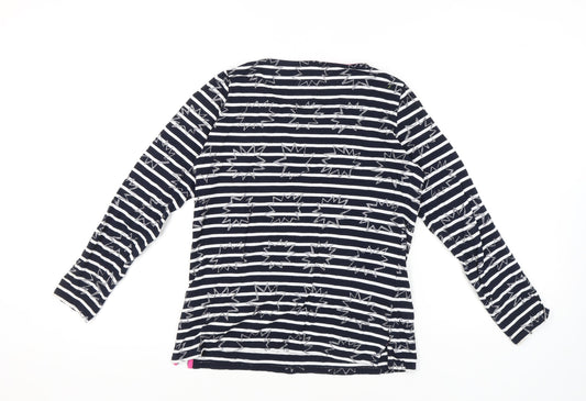 Boden Women's Blue Striped Long Sleeve T-Shirt Size 12