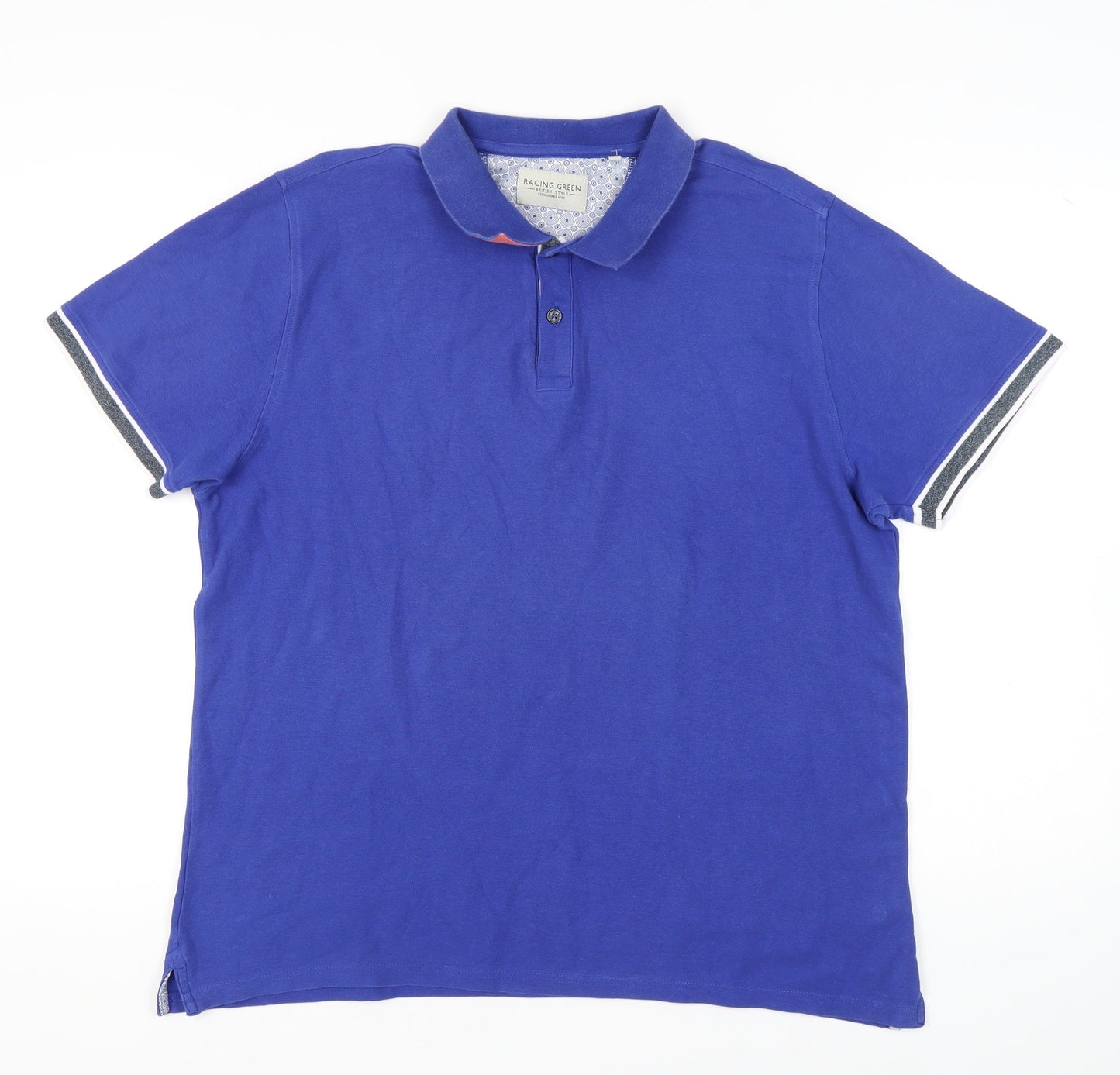 Racing Green Men's Blue Polo Shirt XL