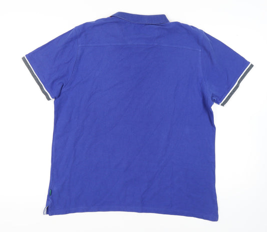 Racing Green Men's Blue Polo Shirt XL