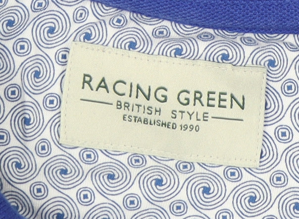 Racing Green Men's Blue Polo Shirt XL