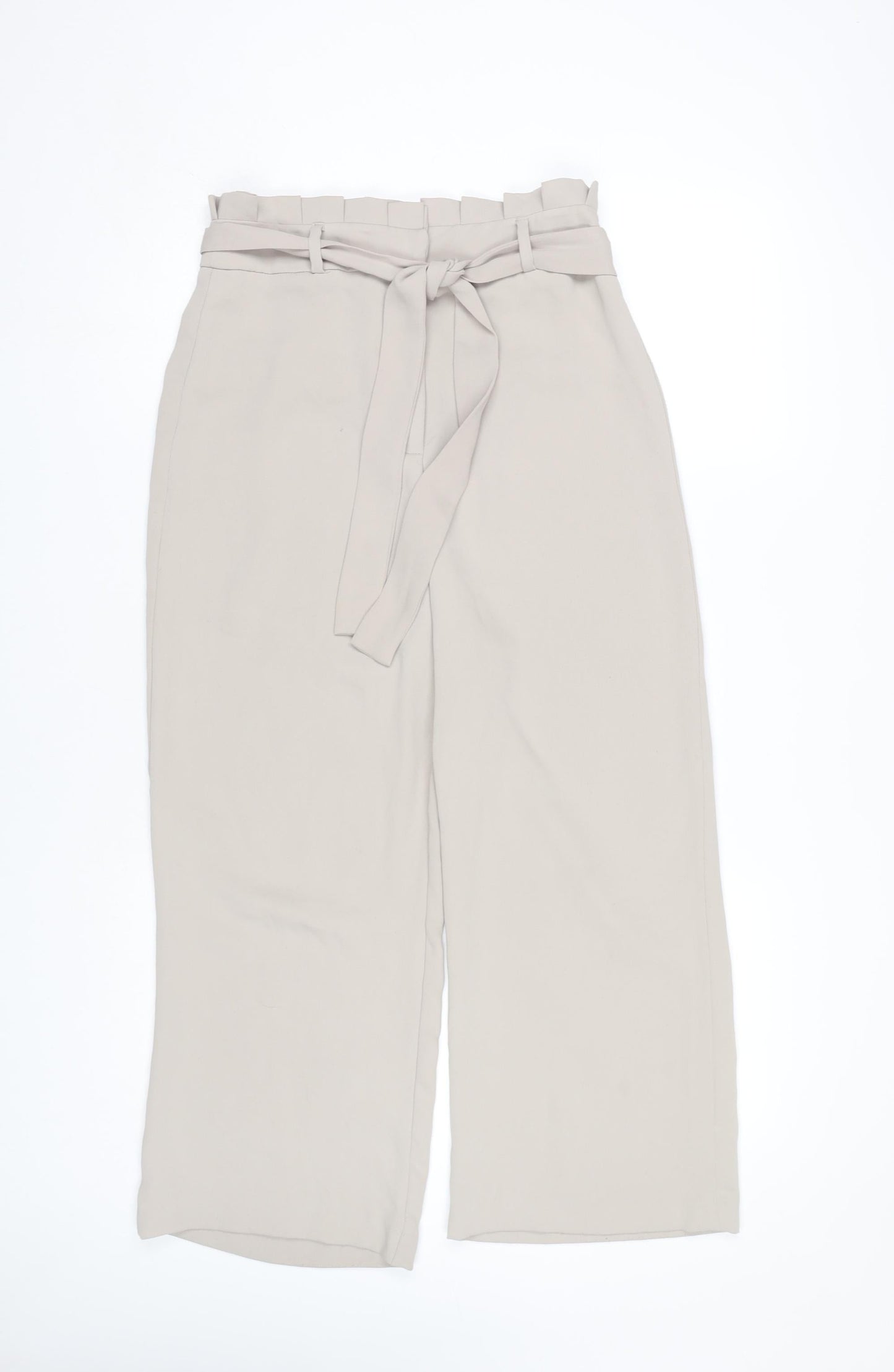 River Island Women's Beige Paperbag Trousers Size 10