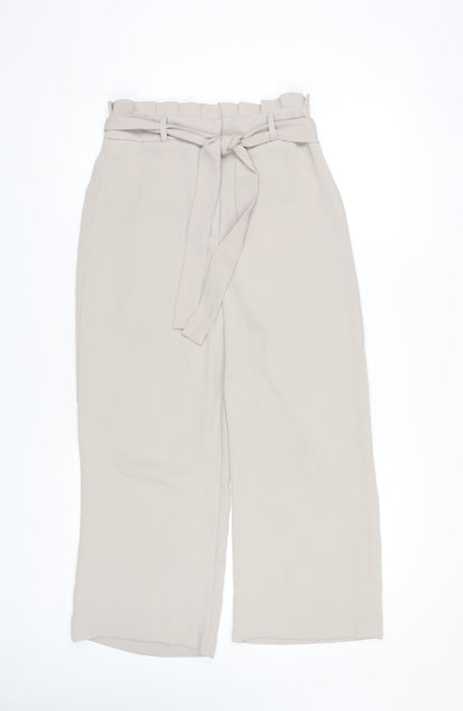 River Island Women's Beige Paperbag Trousers Size 10
