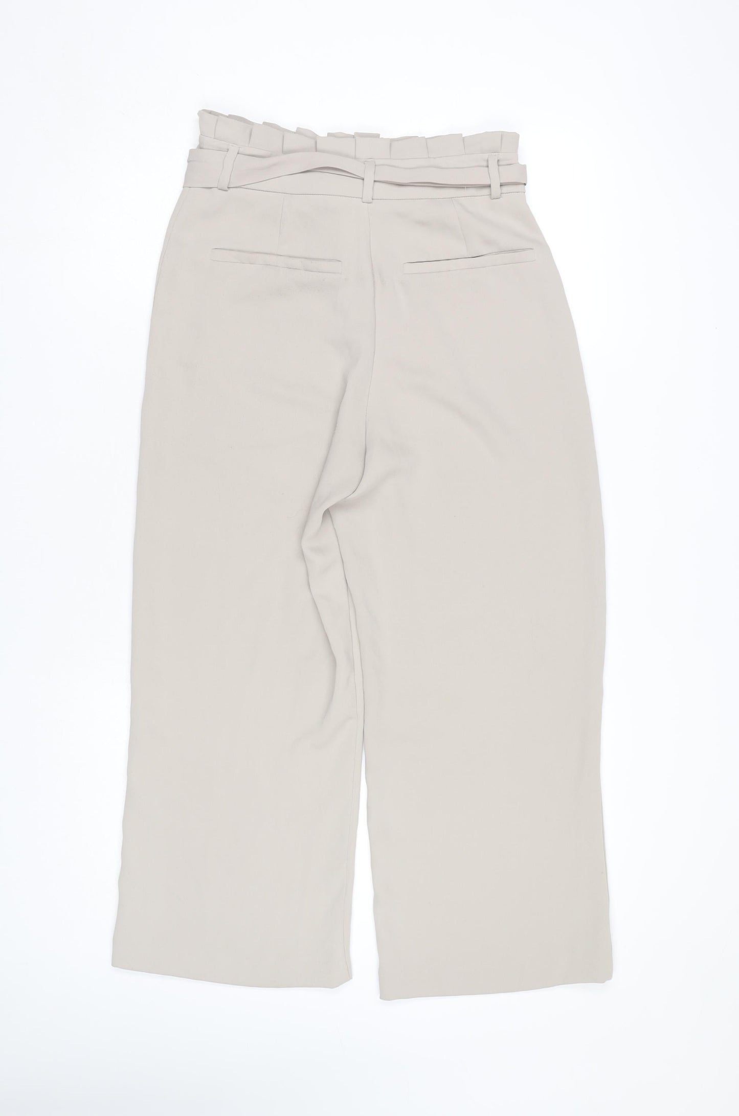 River Island Women's Beige Paperbag Trousers Size 10