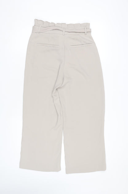 River Island Women's Beige Paperbag Trousers Size 10