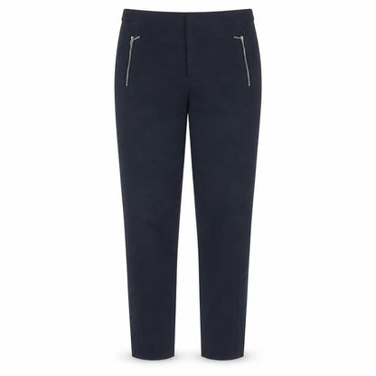 Womens UK Size L Zara Basic Regular Fit Casual Blue Trousers