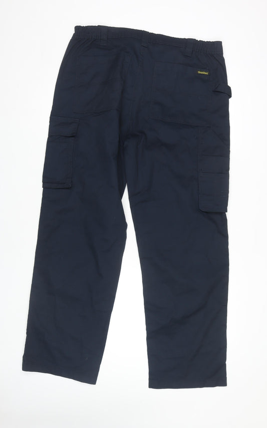 WorkWear Men's Blue Cargo Trousers Size 38