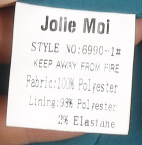 Jolie Moi Green Floral Fit & Flare Midi Dress - Size 12