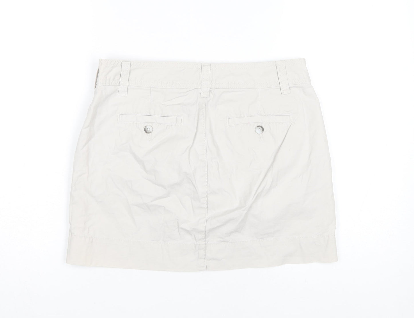 Gap Women's Beige Mini Skirt, Size 4, Cotton Casual Style