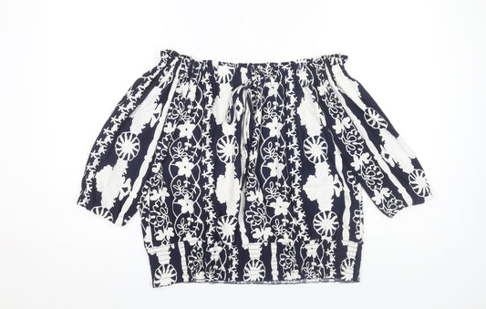 Quiz Women's Multicoloured Off Shoulder Top, Size 10