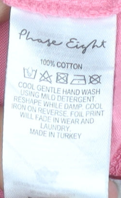 Womens UK Size 18 Phase Eight Pink Basic T-Shirt