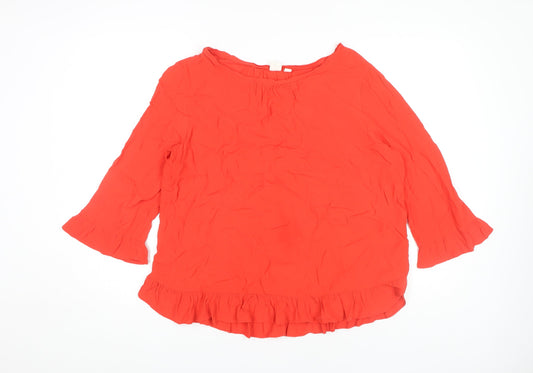 GAP Women’s Red 3/4 Sleeve Pullover Top M