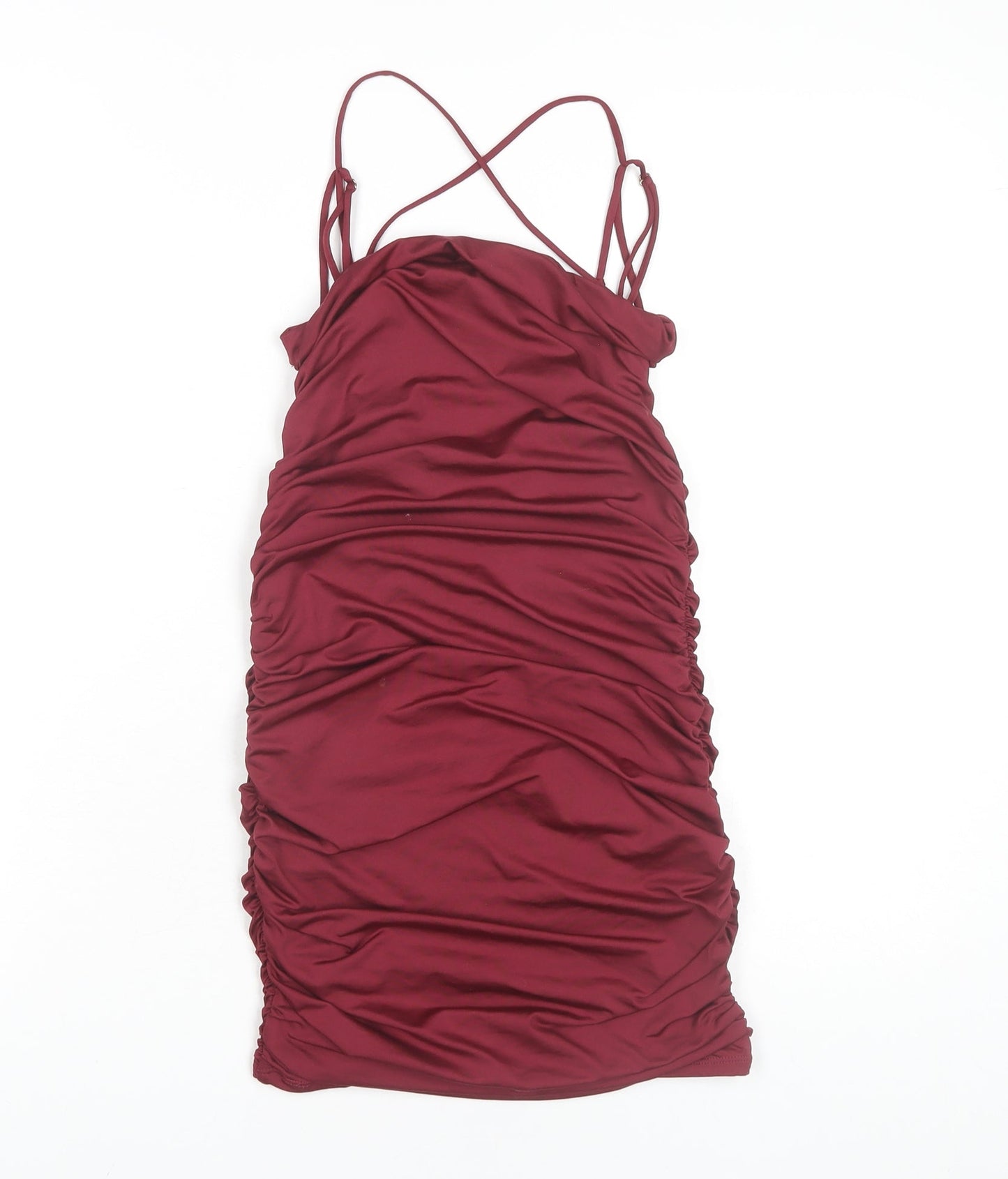 Oh Polly Women's Red Bodycon Mini Dress Size 10