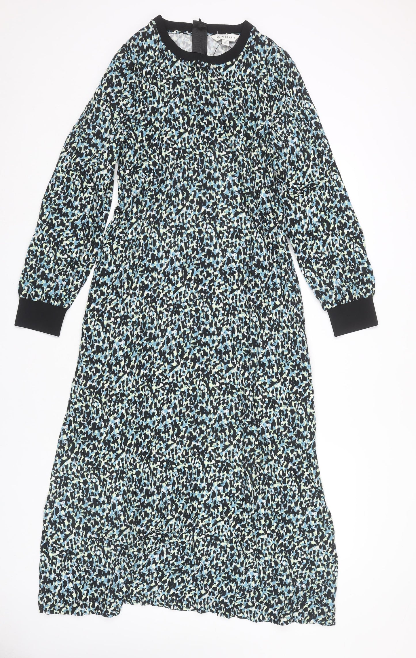 Marks and Spencer Women's Multicoloured Animal Long Sleeve Dress, Size 12