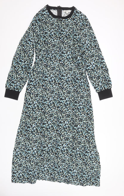 Marks and Spencer Women's Multicoloured Animal Long Sleeve Dress, Size 12