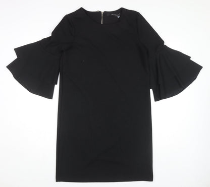 Vero Moda Women's Black Shift Dress M 3/4 Sleeve Casual