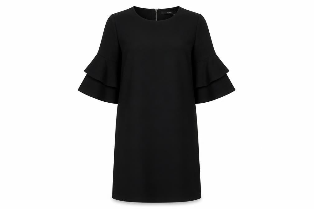 Vero Moda Women's Black Shift Dress M 3/4 Sleeve Casual