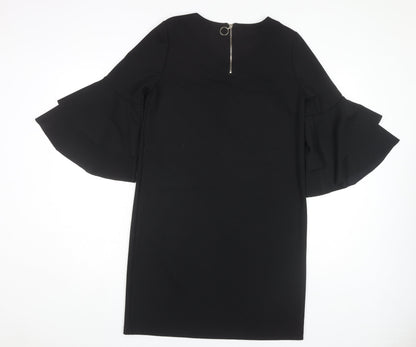 Vero Moda Women's Black Shift Dress M 3/4 Sleeve Casual
