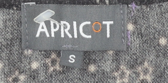 Apricot Women's Grey Floral Knit Dress Size S Casual