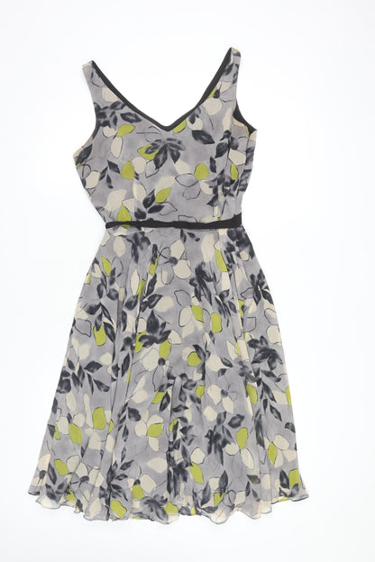 Hobbs Women's Multicoloured Floral Silk Dress