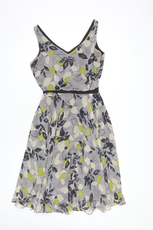 Hobbs Women's Multicoloured Floral Silk Dress