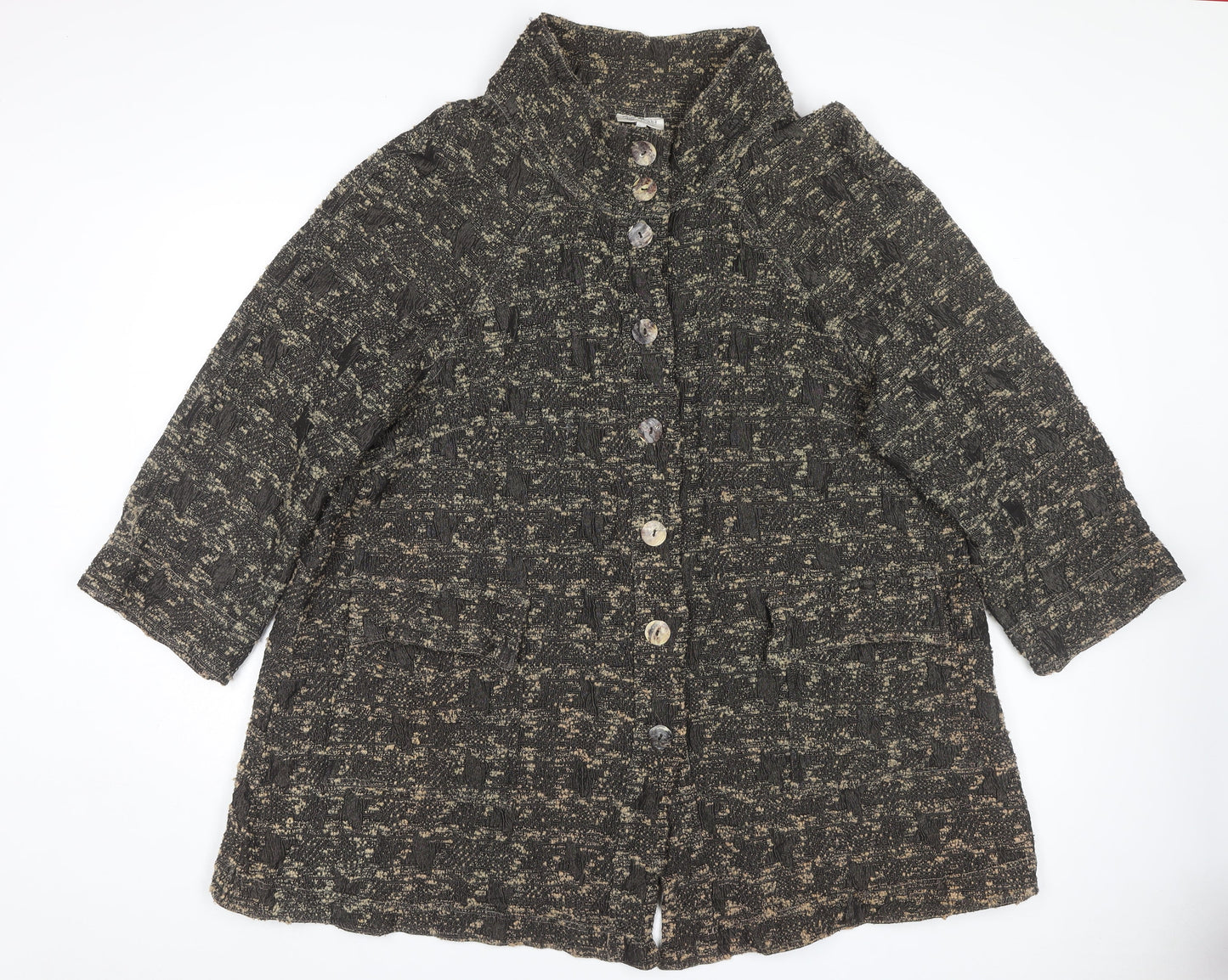 Bella Donna Women's Black Check Mid-Length Coat