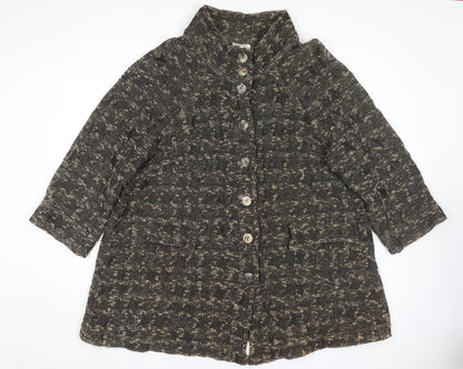 Bella Donna Women's Black Check Mid-Length Coat