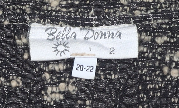 Bella Donna Women's Black Check Mid-Length Coat