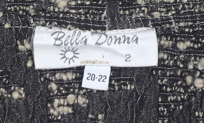 Bella Donna Women's Black Check Mid-Length Coat
