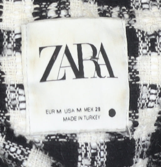 Womens UK Size M Zara Black Basic Jacket