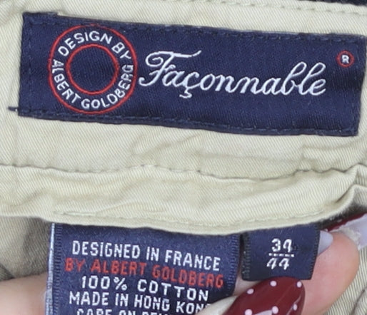 Façonnable Men's Black Cotton Trousers Size 30