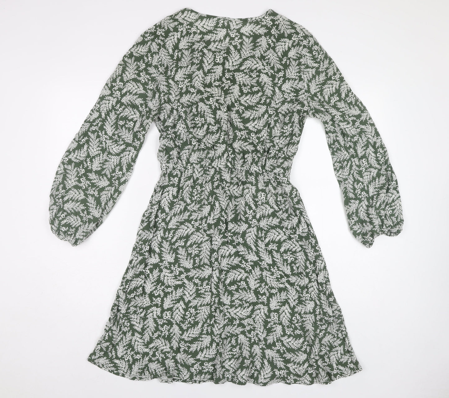 Old Navy Women's Green Floral Long Sleeve Dress