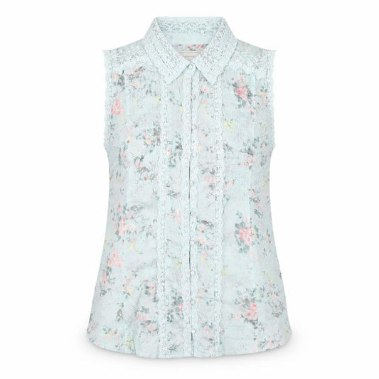 Cream Women's Floral Blouse - Size 12, Multicoloured