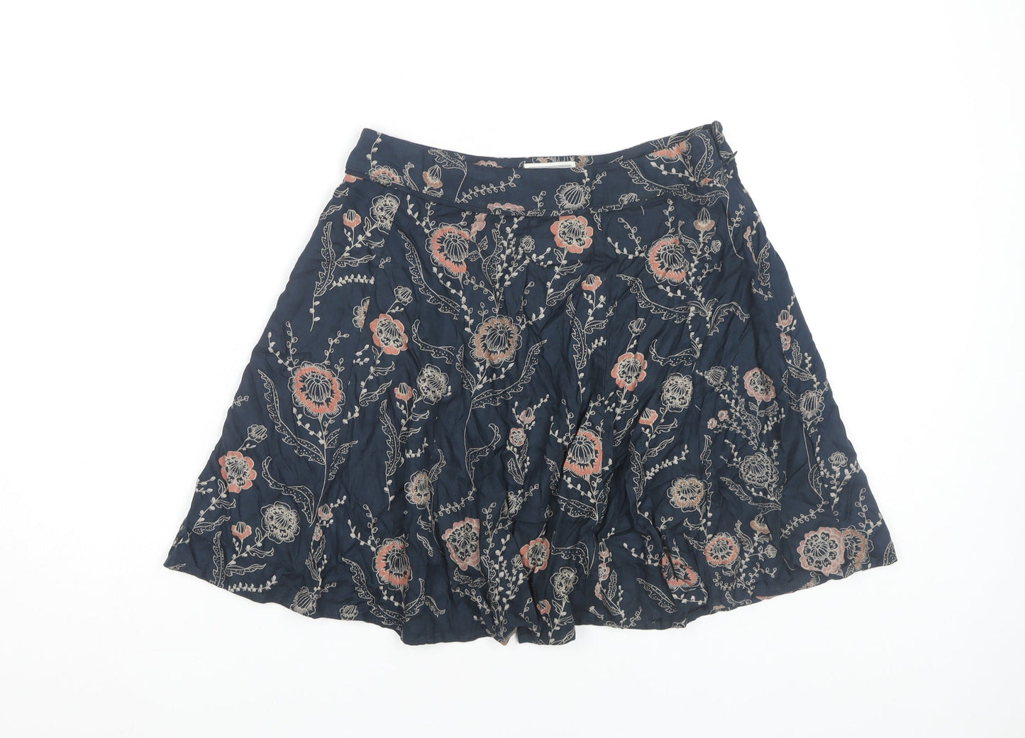 FatFace Women's Black Floral Flare Skirt Size 8