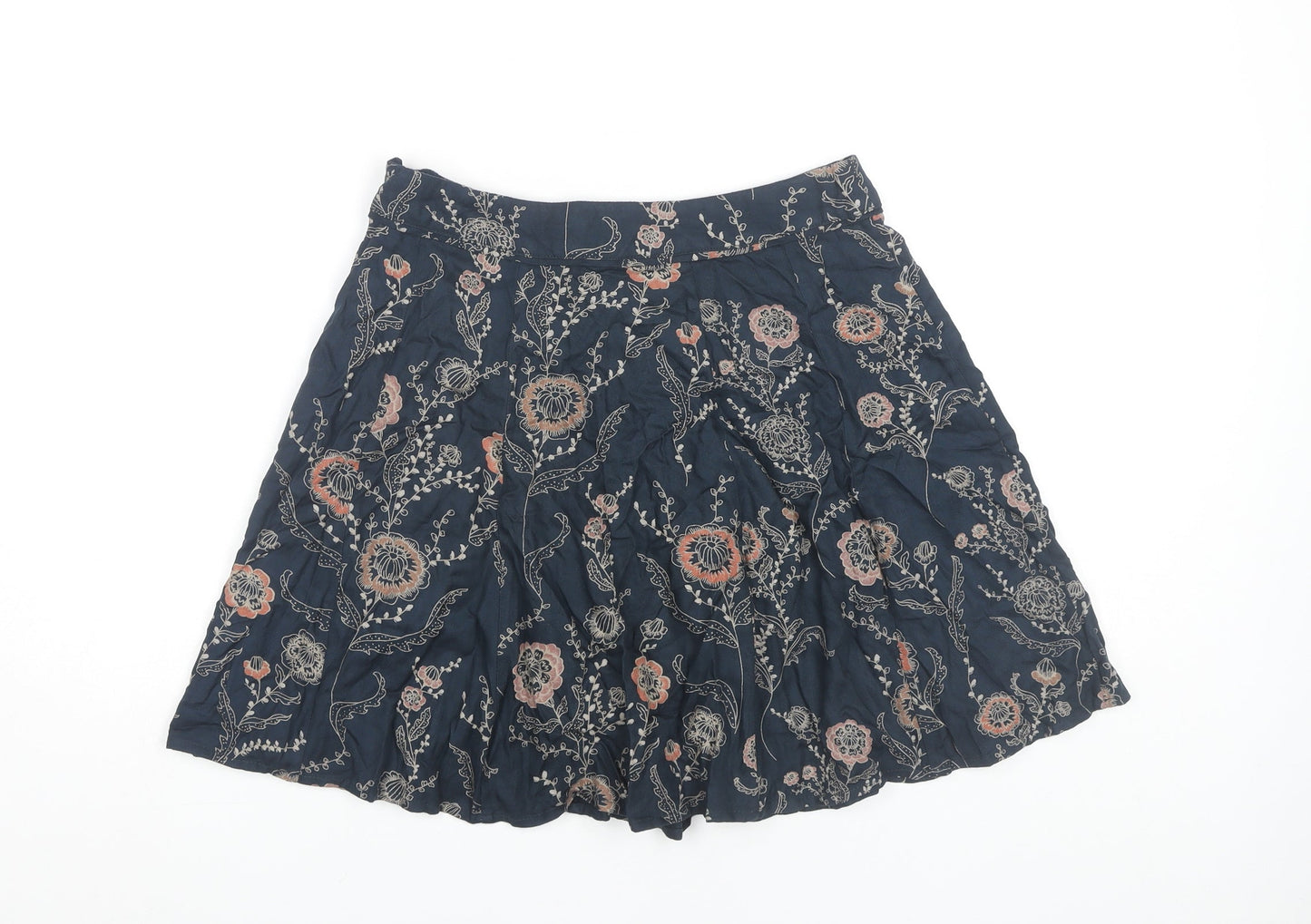 FatFace Women's Black Floral Flare Skirt Size 8