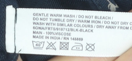 FatFace Women's Black Floral Flare Skirt Size 8