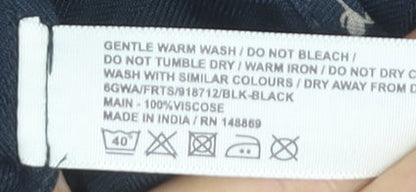 FatFace Women's Black Floral Flare Skirt Size 8