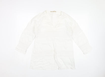 Womens UK Size S Zara White Basic Blouse