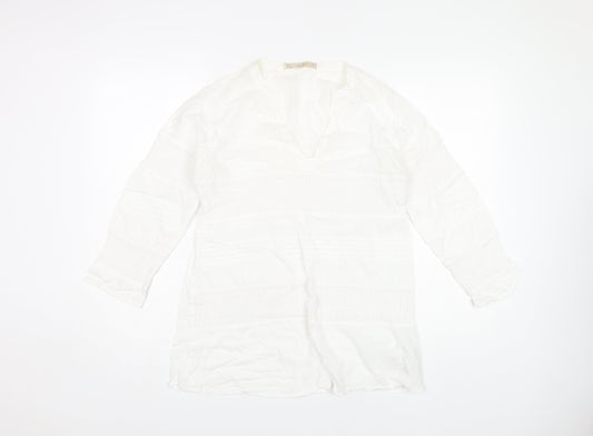 Womens UK Size S Zara White Basic Blouse