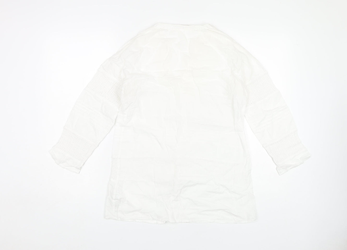 Womens UK Size S Zara White Basic Blouse