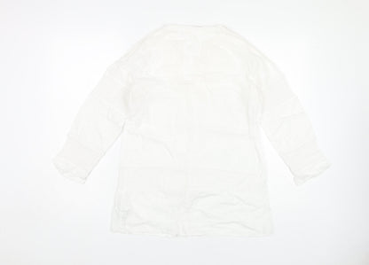 Womens UK Size S Zara White Basic Blouse