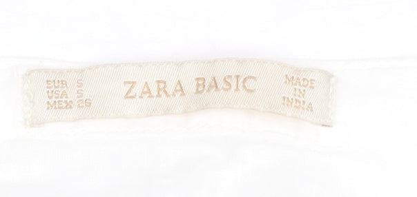 Womens UK Size S Zara White Basic Blouse