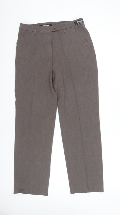 Michel Women's Brown 12 Trousers with Button