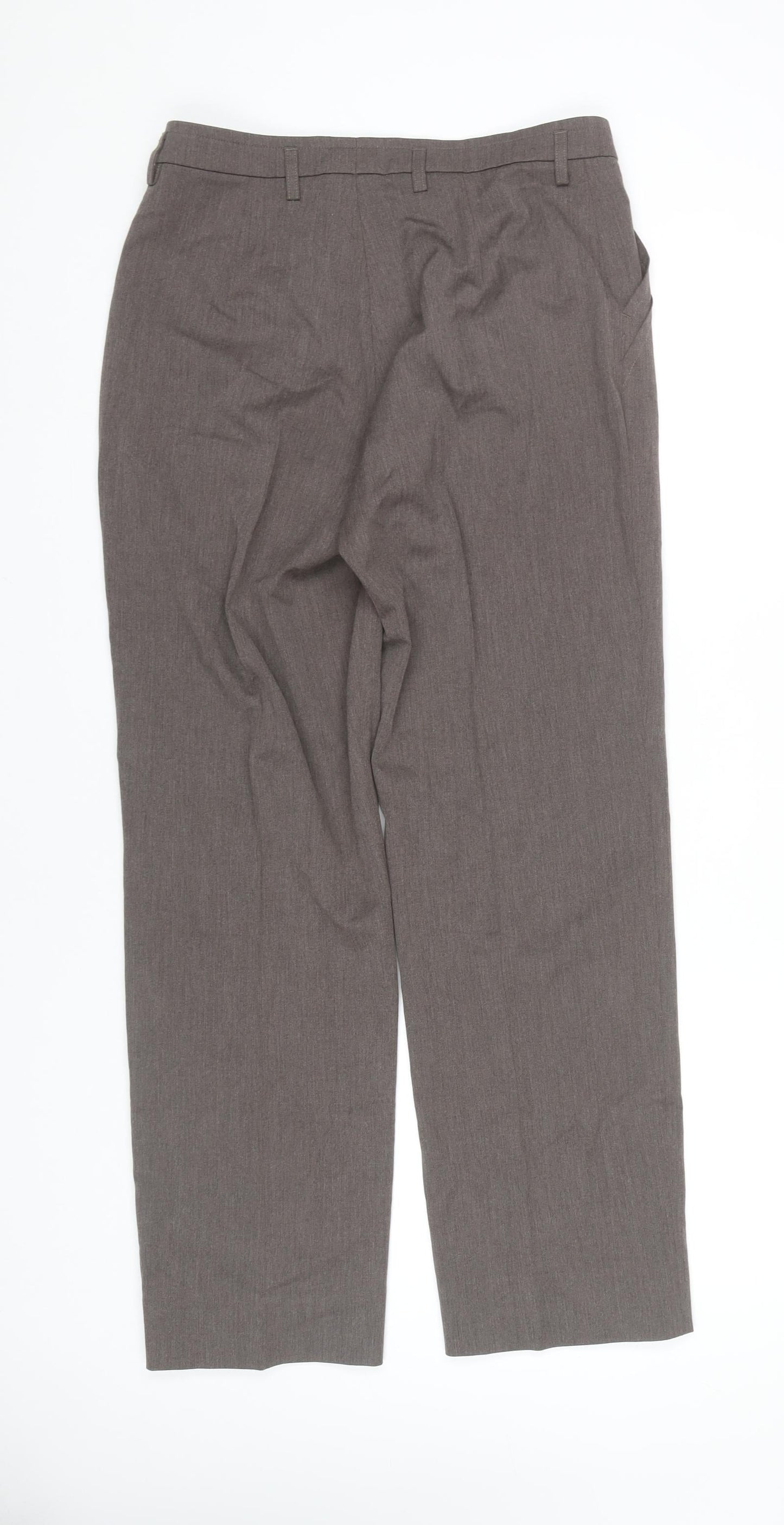 Michel Women's Brown 12 Trousers with Button