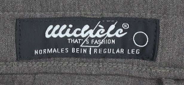 Michel Women's Brown 12 Trousers with Button
