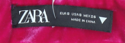 Womens UK Size S Zara Bandage Velvet Skirt