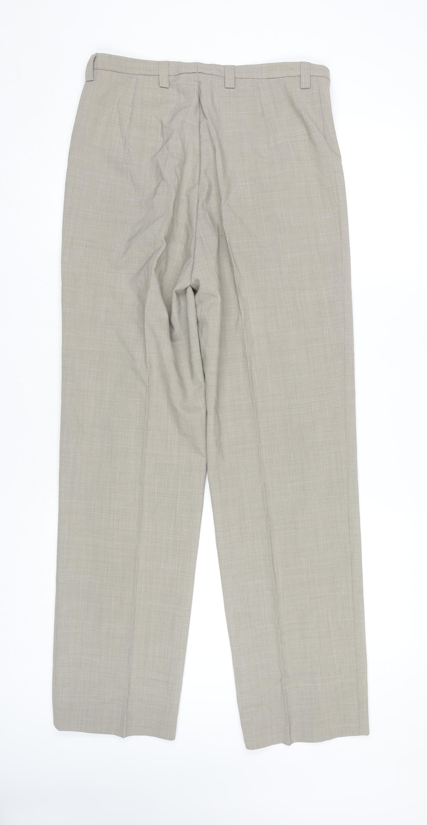 Michele Women's Beige Straight Trousers Size 12